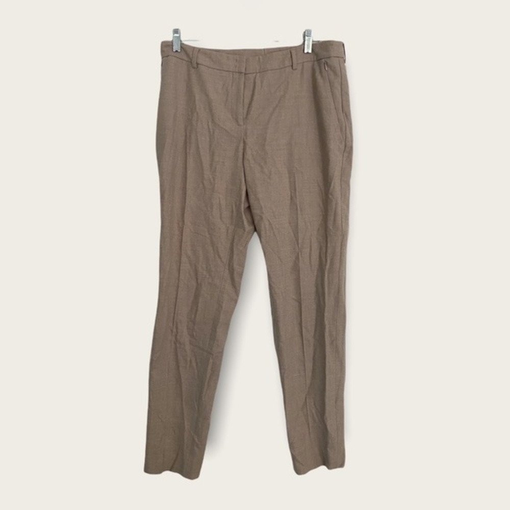 Akris Wool Pants 10 Slim Trousers 32” Waist Brown